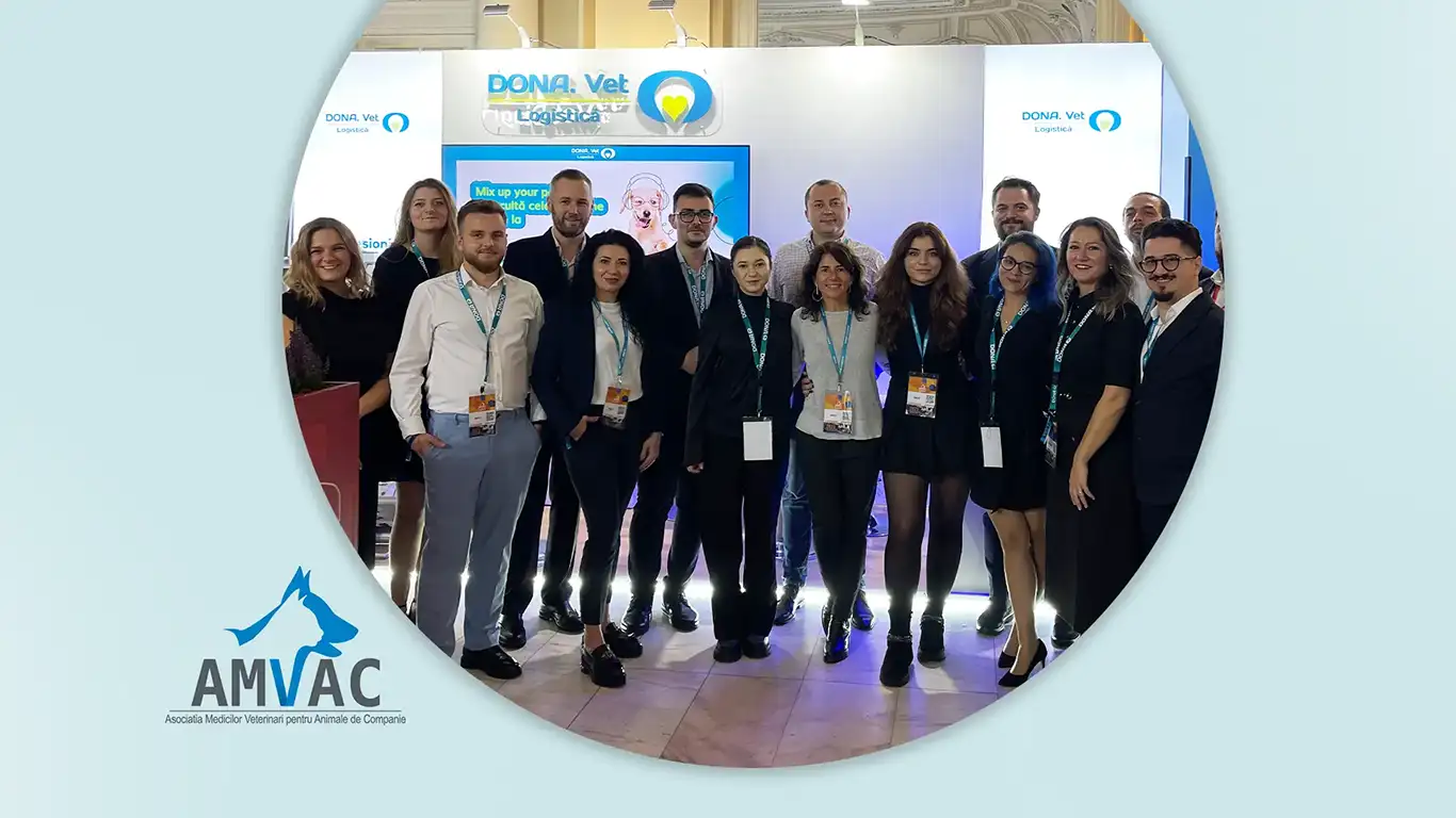 AMVAC/RoSAVA 2025 veterinary congress at Casino Sinaia - DONA.Vet stand and veterinary community